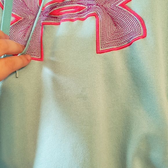 Large Light Blue Under Armour Hoodie - Picture 3 of 4